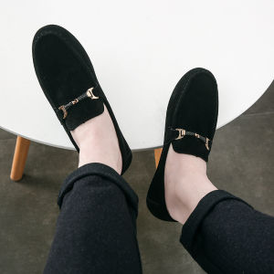 2025 New Snake Year Metal Detailing Mens Fashion Sneakers Youth Trend round Toe Rubber Outsole Lightweight Cloth Lined Shoes