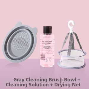 Makeup Brush Cleaning Set Includes Cleansing Solution And Accessories