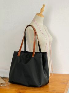 URPAM RFUTWO Canvas Tote Bag Womens Commuter Bag Large Capacity Lightweight Early Eight Commute Oxford Cloth Shoulder Bag