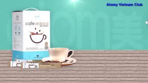 Cà phê sữa hoà tan từ hạt cafe 100% Arabica được sấy đông khô giữ nguyên hương vị thơm ngon độc đáo kết hợp casein từ sữa bò tươi đậm đà - Atomy Cafe Arabica 16g x 50 gói -  애터미 카페 아라비카 50T  Атоми Кофе Арабика 50 шт