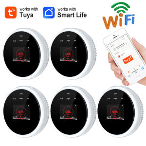 Tuya WiFi Gas Sensor Natural Gas Leakage Detector Kitchen Sound Home Security Alarm Smart Life APP Control
