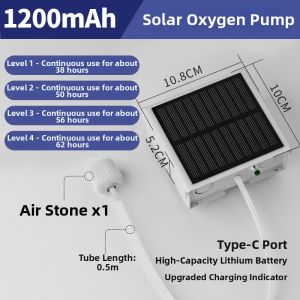 KUWUBIANJING | Solar USB Charging Fish Tank Air Pump