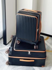 New Large Capacity Expandable Travel Suitcase Side Opening 20 Inch Carry-On 30 Inch Check-In Fashionable Polyester Luggage