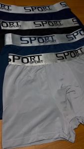 Sport Boxer Isi 3 pcs Celana Dalam pria Model Boxer Berbahan Polyester spandek lembut Multiwarna