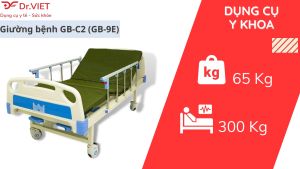 GIƯỜNG Y TẾ 2 TAY QUAY LUCASS GB-C2 (GB-9E) GIƯỜNG Y TẾ GIÁ RẺ NHẤT TPHCM