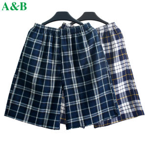 AB Mens Beach Shorts Dad Casual Cotton Loose Fit Five-Quarter Pants High Waist Comfortable Breathable Summer Fashion Urban Style