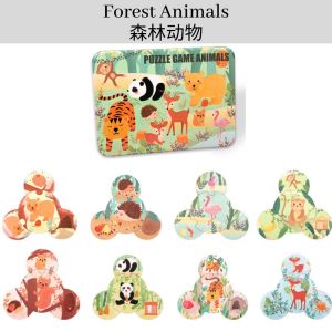 [CLEARANCE] Round Animals Matching Puzzle for Kids Educational Toys