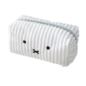 52TOYS | Kawaii Miffy Striped Large Capacity Student Stationery Storage Bag Portable Miffy Cosmetic Bag Makeup Storage Bag Birthday Gifts