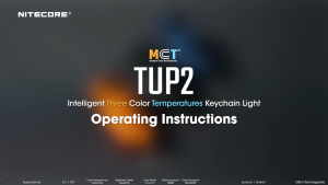 Đèn pin móc khóa NITECORE TUP2 sáng 1200 lumen 3 nhiệt màu màn OLED sạc USB-C