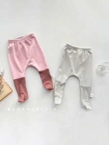 Stylish Patchwork Baby Trousers With Socks