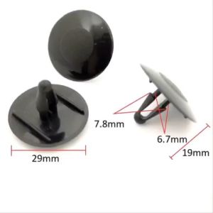 Set 10 đinh tán nhựa 6.5mm (ĐEN) cách nhiệt cho xe hơi Toyota - Chốt vít nở nút gài thay thế cho ô tô