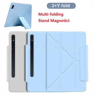 Ultra Thin Multi-folding Stand Magnetict Cover For Samsung Tab S10 FE 13.1 S6 Lite S7 S8 S9FE 10.9 S10 S9 S7 S8 Plus 12.4 Funda