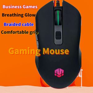 G413 Computer USB Wired Mouse with Side Buttons Comfortable Office Laptop Desktop Universal