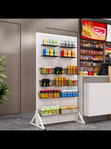 Vertical Pegboard with Hooks - No Drill Installation Rustproof Metal for Kitchen/Office/Motorcycle Tools | Space Saving Organizer