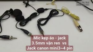 Mic Cài cổ áo jack cắm 3.5mm stereo ren trong  Micro có độ nhạy caonhỏ ngọn và kín đáo mang tính thẩm mỹ cao.