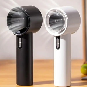 พัดลมมือถือ พัดลมระบายความร้อนขนาดเล็ก พัดลมเทอร์โบความเร็วสูง 100 ระดับแบบชาร์จไฟได้ ตั้งแคมป์กลางแจ้ง ท่องเที่ยว พัดลมไฟฟ้ามือแบบพกพา