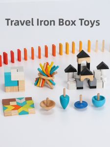Educational Intelligence Wooden Puzzle Top Building Blocks Set