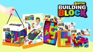 LEEMAN - Mainan Edukasi Anak Game Building Block Pop It tetris - MU 10