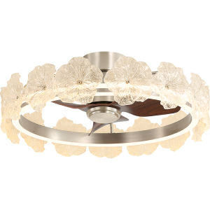 FANZHEN | Vintage Floral Decorative Silent Eye-Protecting Ceiling Fan Light