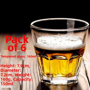 Tempered Octagonal Glass Cup Home Use