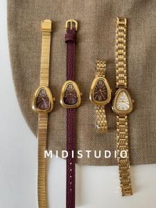 IEKE Retro Snake Design Ladies Watch Lucky Zodiac 2025 Quartz Movement Alloy Case Glass Mirror Vintage Style Small Batch