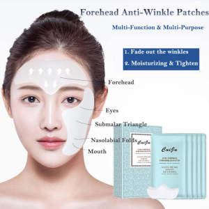 10Pcs Forehead Anti Wrinkle Patches Forehead Firming Stickers Smooth Forehead Tightening Pads Anti Aging Fine Lines Removal Lifting Treatment