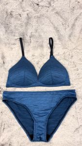 Bra Set Wanita Tanpa Kawat Busa Tipis TORI Full Cup Pakaian Dalam / Underwear TR487DBL