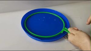 Children Big Bubbles Wand Kit Kids Toys Fancy Bubble Circle Props Parent-child Interaction Props Outdoor Playtime Toys Soap Bubble Machine Blowing Bubble Plate Navy Blue Soap For Children Gift Big Dish Bubble Set Blower Maker Bubble Outdoor Toys