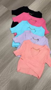 Silvervogue - SV 6471 - Cella Chain Top | Silvervogue | Atasan Rajut Stretch Pakaian Kasual Wanita