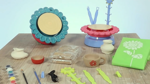 SG RumahHome® Childrens Electric Pottery Wheel Kit: Clay & Tools Set — DIY Arts & Handmade Crafts Educational Toy for Kids