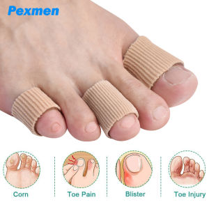 Pexmen 1/2/5Pcs Toe Cushion Tube Toe Sleeves Soft Gel Toe Protectors for Corns Blisters Calluses Toes and Fingers Foot Care Tool