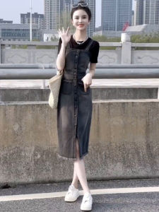 ชุดเดรสยาวผู้หญิงสไตล์ย้อนยุคสไตล์เกาหลี ทรงเข้ารูป แขนกุด กระโปรงทรงเอ ฤดูใบไม้ร่วง 2025 ดีไซน์ใหม่ ชุดเดรสยาวผู้หญิง