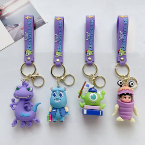 ZEEMIN Halloween Christmas Cartoon Disney Monsters Inc. Character Keychain Kawaii Car Bag Pendant Couple Girls Jewelry Accessories Toys Key Holder Decor