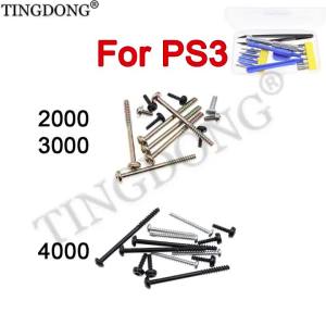Full Set Black Plastic For PS3 Slim 2000 3000 4000 Console Screws Screw Set Screws Kit Repair Parts