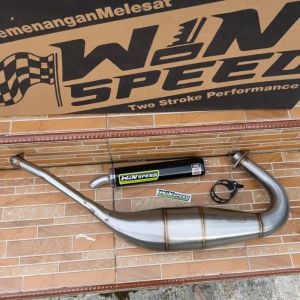 KNALPOT RACING NINJA 2 TAK RR/SS/R BAHAN STAINLES PRESS PULSTEP STANDAR ORIGINAL WIN SPEED