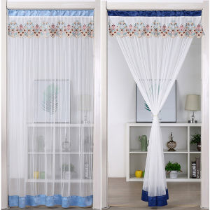 Mosquito Proof Lace Door Curtain Bedroom Kitchen Bathroom Partition Cloth Art Summer Screen Door Curtain Free Standing