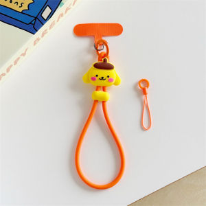 Moetch | Cute Cartoon Pom Pom Purin Phone Wrist Strap Silicone Hand Ring Anti-Lost Lanyard Bag Pendant For iPhone Samsung All Phones