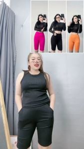 Quần legging ôm ngố bigsize nữ lưng thun co giãn mềm nhẹ mát không co giãn Quần short nữ big size ngoại cỡ CÔ NHỎ Q12