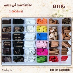 Nhãn Gỗ Handmade BT116 - Tạo Dấu Ấn Cá Nhân Cho Sản Phẩm Thủ Công