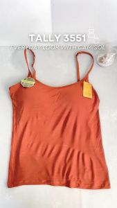 Tally 3015  3550  3551 Camisol Atasan Tanktop Singlet Polos Wanita Katun Bamboo | Ada Cup | Free Size