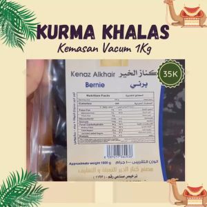 KURMA KHALAS BERNIE KEMASAN VACUM 1KG KHOLAS SAAD BARAKA