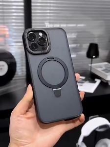 Frosted Hard Case Magnetic Phone Case For iPhone 16 15 Plus 14 13 12 11 Pro max X Xs Max XR For Samsung S24 S23 Ultra Plus shockproof Resistant With Invisible Magnet Holder
