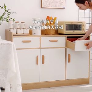 ตู้กับข้าง ตู้ครัว ตู้เก็บของ ขนาด 120x36x80cm กว้างวางของได้เยอะ กันฝุ่น มีลิ้นชักเก็บของ ประกอบง่าย ดีไซน์มินิมอล ประกอบง่าย พร้อมส่ง