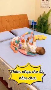 Thảm nhạc cho bé nằm chơi đàn piano. Đồ chơi cho trẻ sơ sinh phát triển giác quan thị giác trí não