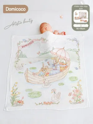 Chăn điều hòa Domicoco mỏng bằng vải cotton tre cho trẻ em