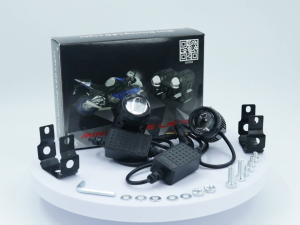Mini Driving Lights Motorcycle Full Set V2 White+Yellow Dual Color Pair of Universal High quality With Switch Lampu Tembak Lampu
