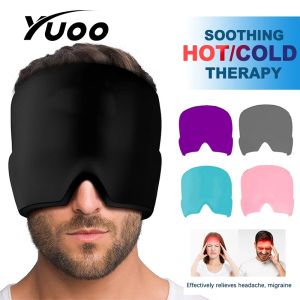 Yuoo เครื่องบำบัดด้วยความเย็นแบบเจลหมวก Relief ไมเกรนเครื่องนวดผ่อนคลายเครื่องนวดศีรษะแก้เครียดอุปกรณ์ดูแลสุขภาพผ้าปิดตาน้ำแข็ง