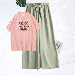 Baju Anak Perempuan Set Celana Kulot Usia Belasan Anak Tanggung Big Size Tour Effiel Paris