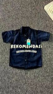 Kayla Kiddoz: Kemeja Jeans Anak Laki-Laki & Koko Kurta Baju Hem Fano Denim Kemko Umur 1 - 13 Tahun