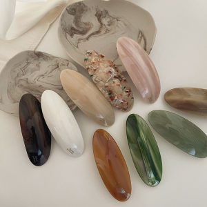 Elegant Acetate คลิปผมคลิปฝรั่งเศสขนาดใหญ่รูปไข่เรขาคณิต Hairpin ผู้หญิงอุปกรณ์เสริมผม